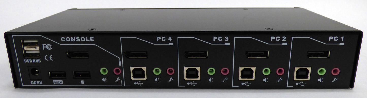 black box 4 port single head displayport 1.2 rear ports