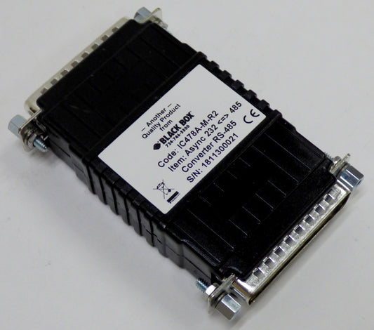 black box async rs-232 to rs-485 converter top angle view