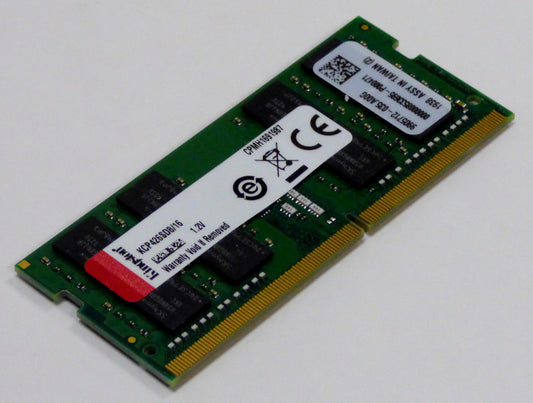 kingston 16gb ddr4 2666mts sodimm front angle
