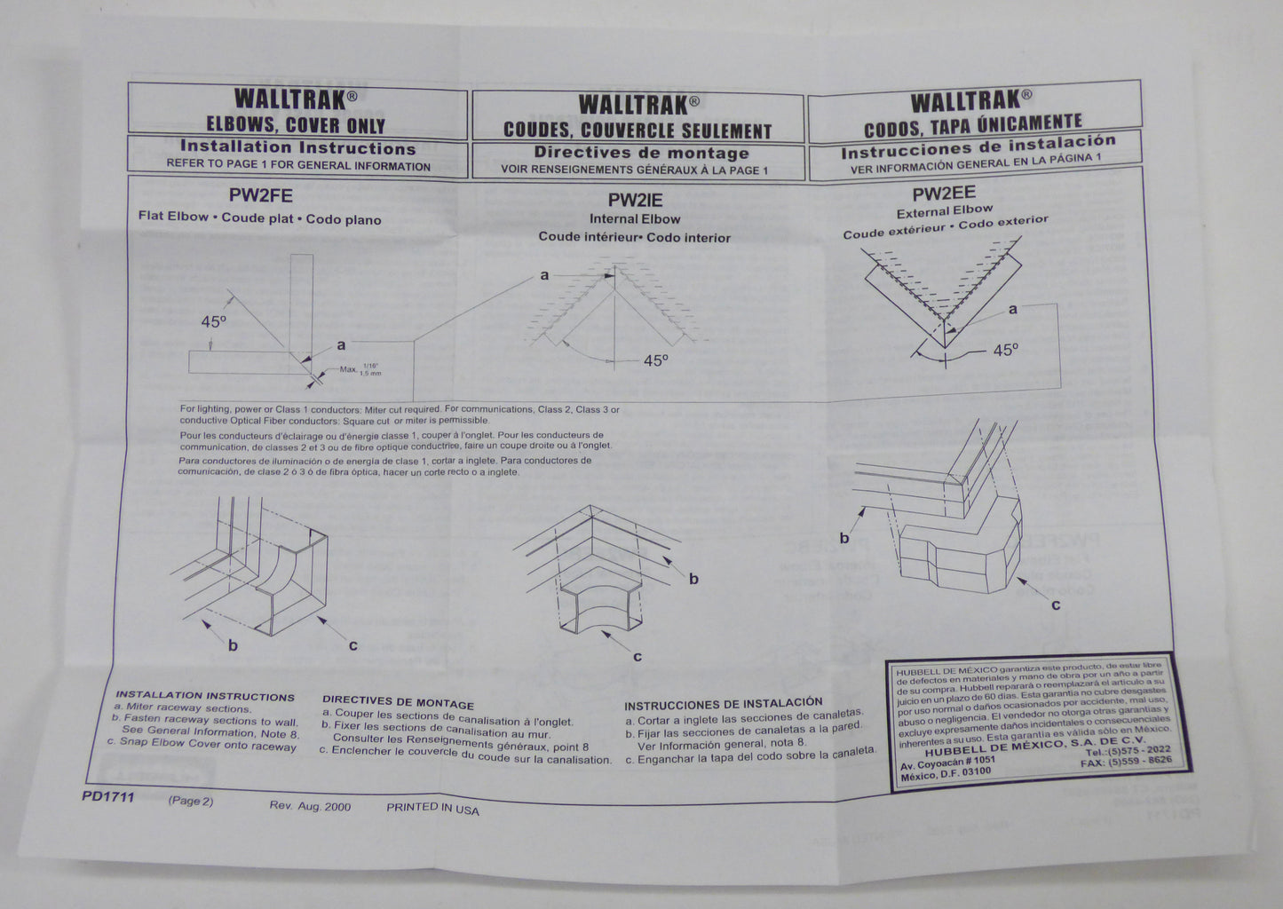 black box mediatrack 8 flat elbow base and cover installation instructions