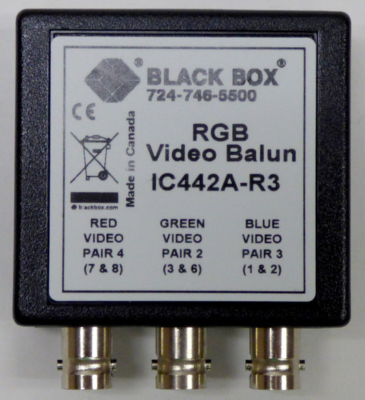black box rgb video balun front