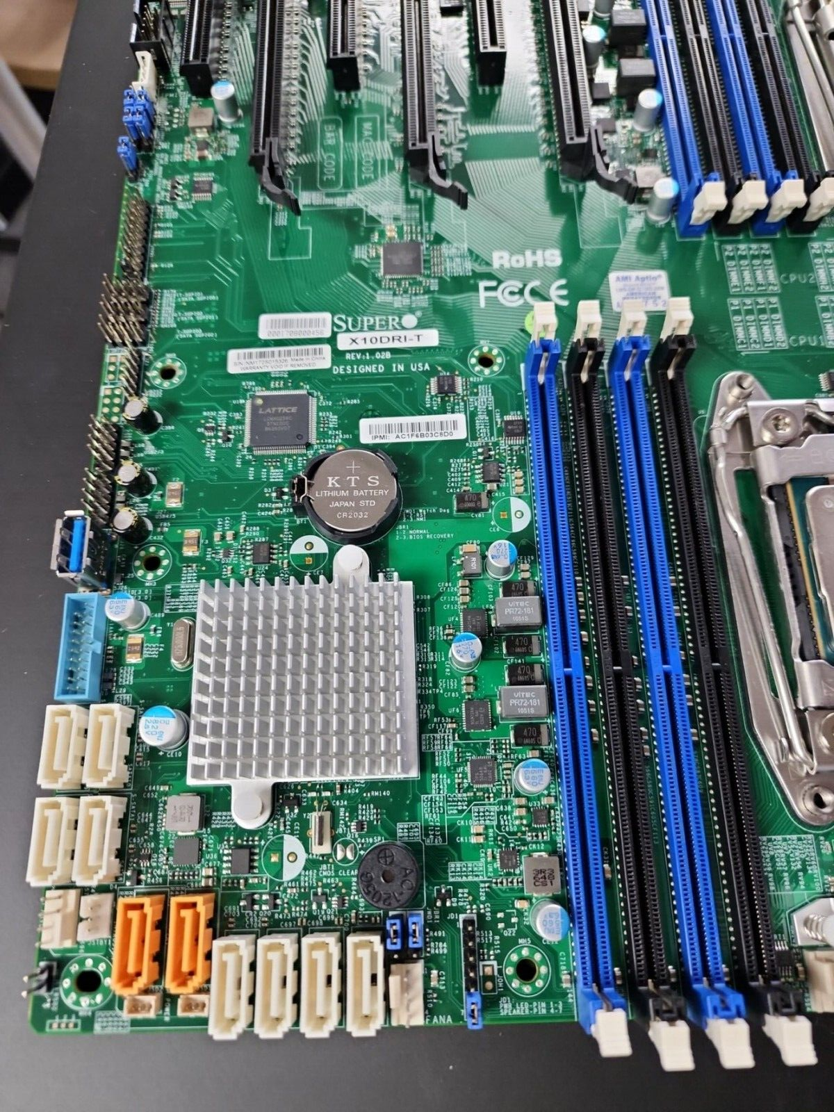 supermicro x10dri-t dimm and sata ports and connector pins