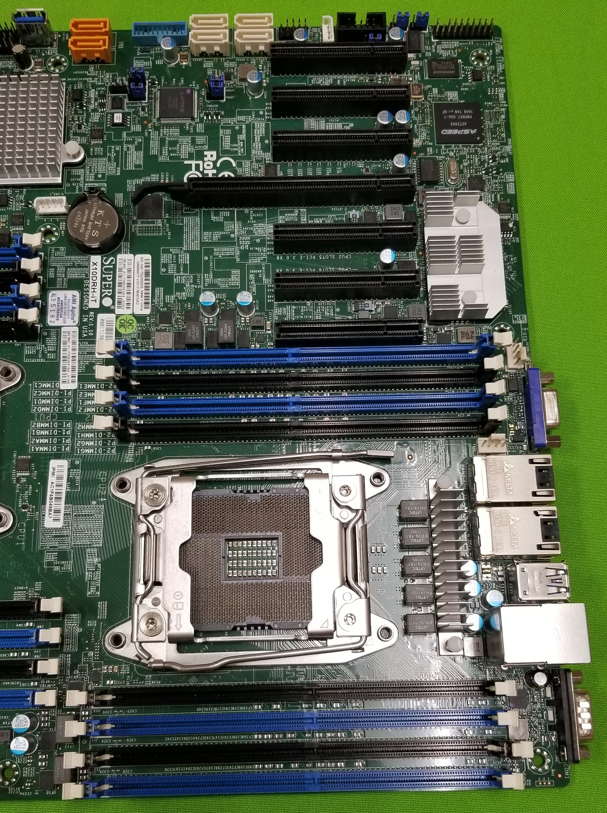 supermicro x10drh-it cpu 2 and dimm and pcie slots