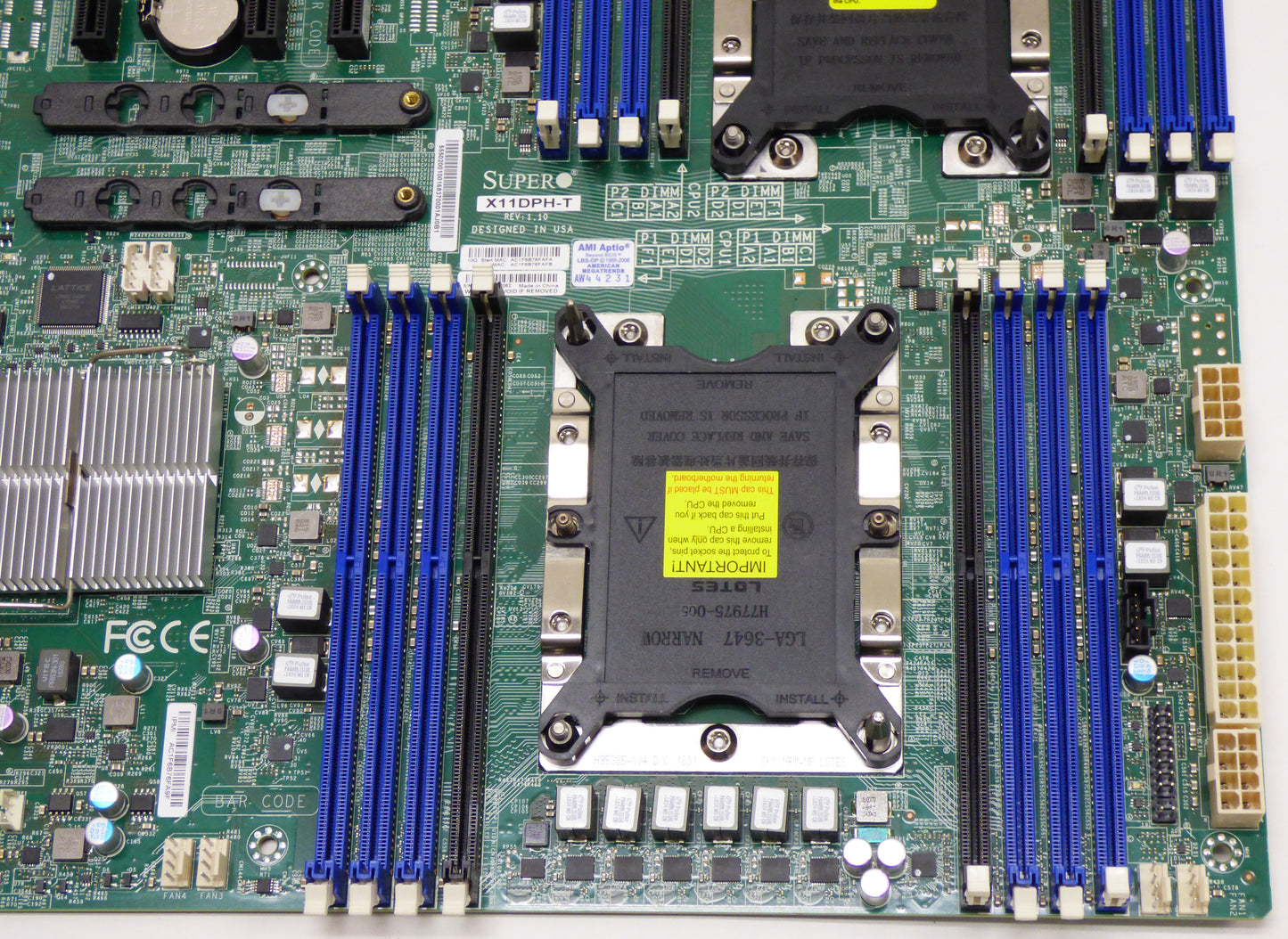 supermicro x11dph-t cpu 1 and dimm slots