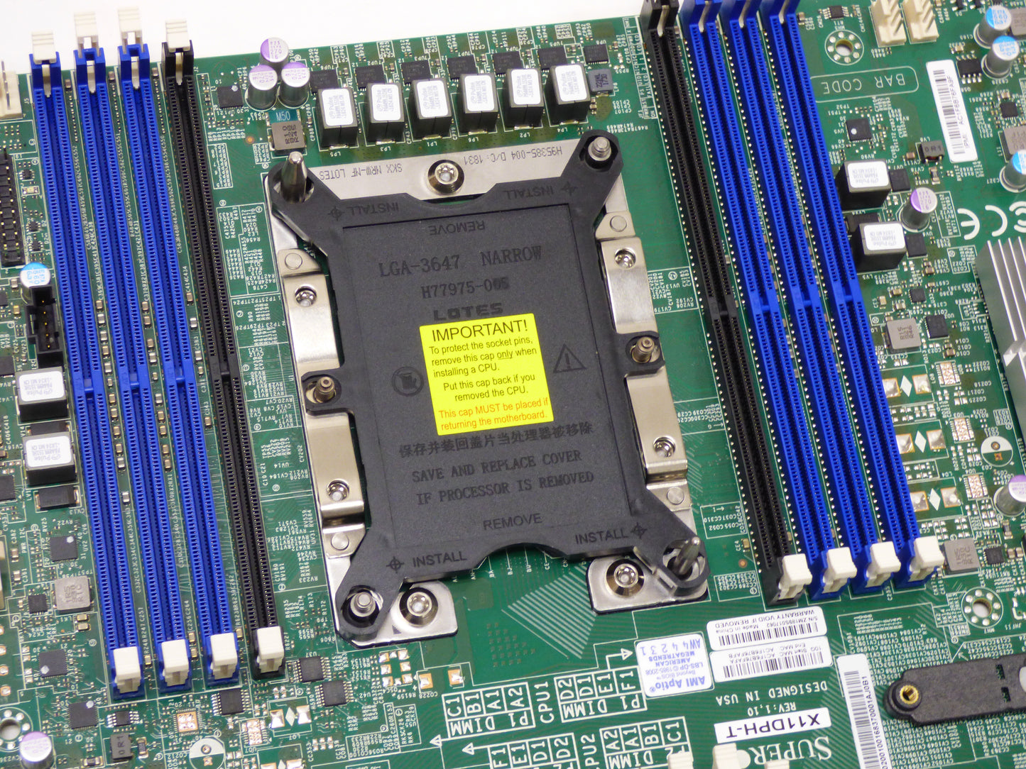 supermicro x11dph-t cpu and dimm slots