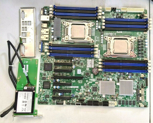 supermicro x9drh-7f combo with cpus and battery backup