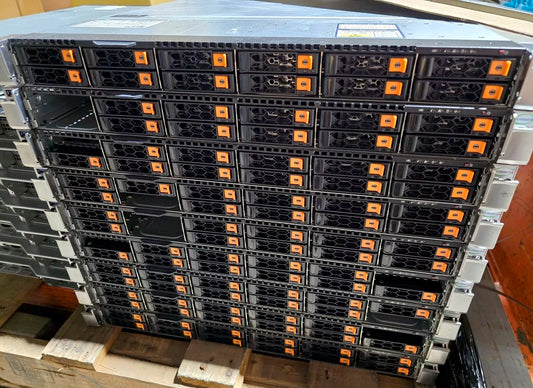 1U Supermicro 2x EPYC 7573X 64c 2.8GHz 1TB RAM 2x 15TB 12x NVMe 2x10G&100G 2xPWR