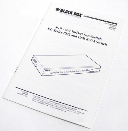 black box 8 port servswitch ec user manual