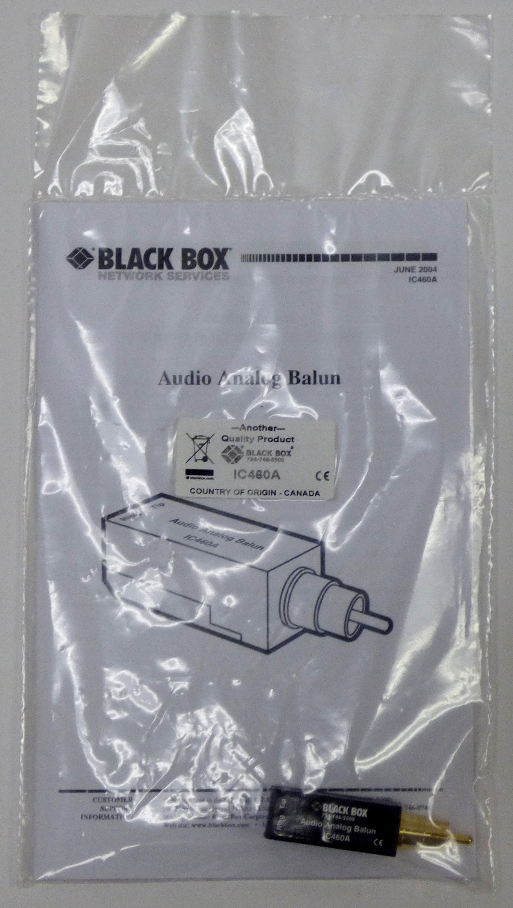 black box audio analog balun packaging