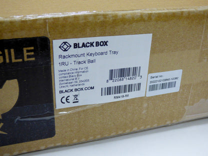 black box 1u rackmount keyboard tray and track ball box info