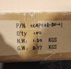 100 Pack 1ft Black Black Box Slim-Net Cat 6A Patch Cable 28AWG UTP Snagless