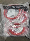 50 Pack 10ft Red Black Box Slim-Net Cat 6A Patch Cable 28AWG UTP Snagless