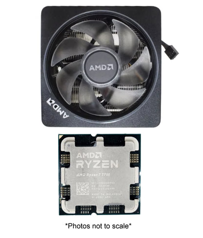 AMD Ryzen 7 7700 Processor (8-Core / 16-Thread, 3.8–5.3 GHz, AM5) + AMD RGB Cooler
