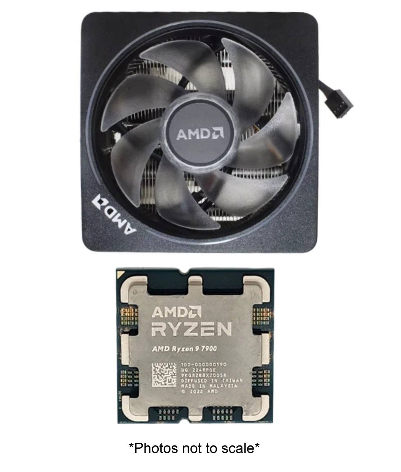 AMD Ryzen 9 7900 Processor (12-Core / 24-Thread, 4.0–5.6 GHz, AM5) + AMD RGB Cooler