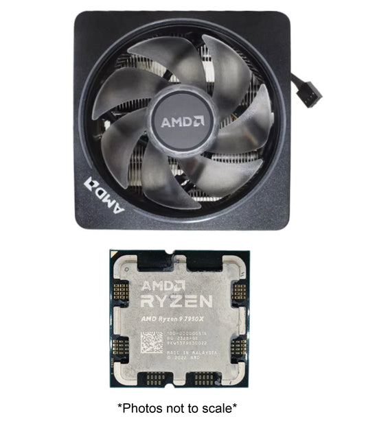 AMD Ryzen 9 7950X Processor (16-Core / 32-Thread, 4.5–5.7 GHz, AM5) + AMD RGB Cooler