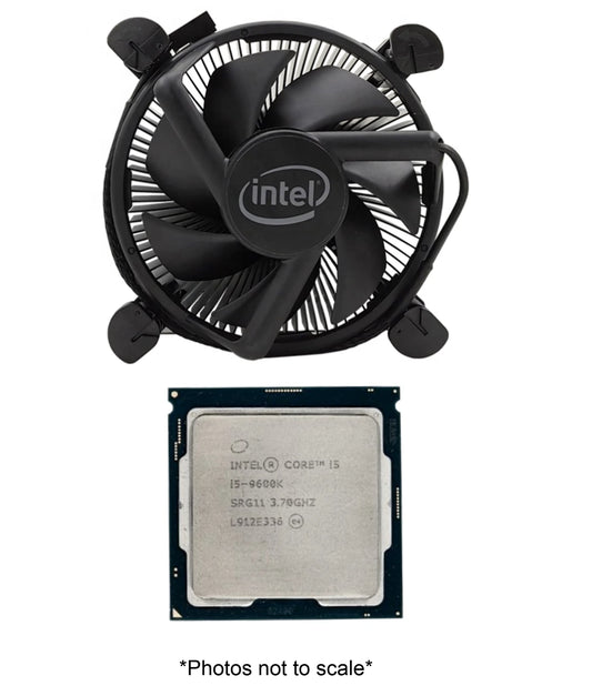 Intel Core i5-9600K Processor (6-Core / 6-Thread, 3.7–4.6 GHz, LGA1151) + Intel Fan