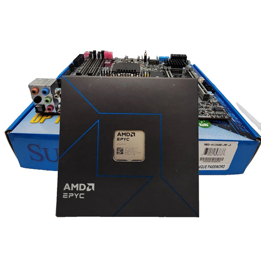 New Supermicro H13SAE-MF AM5 Motherboard + AMD EPYC 4344P Combo