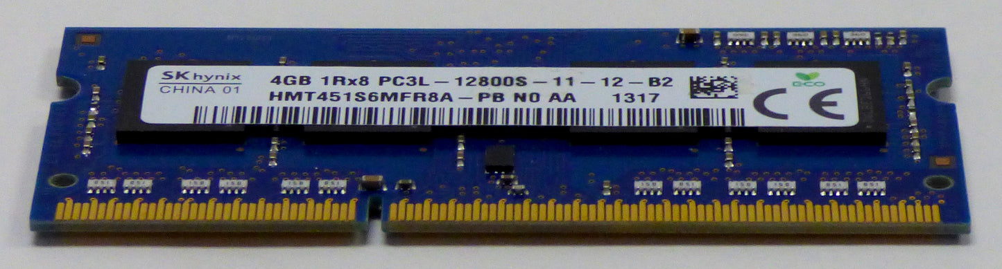 SK Hynix 4GB (1Rx8) PC3L-12800S DDR3 1600MHz SODIMM HMT451S6MFR8A-PB