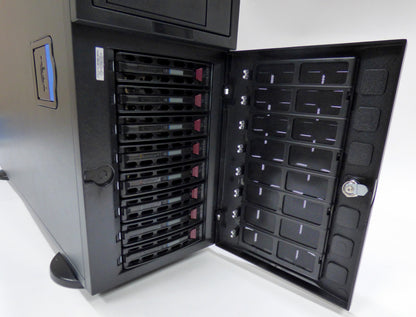 ASRock Rack Tower Dual AMD EPYC 7742 128x Cores! 512GB RAM 2x 1.92TB NVMe 10GBe