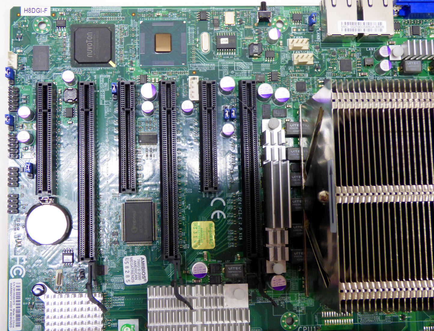 Supermicro H8DGI-F Combo with Dual AMD Opteron 6376 CPUs & 64GB DDR3 RDIMM