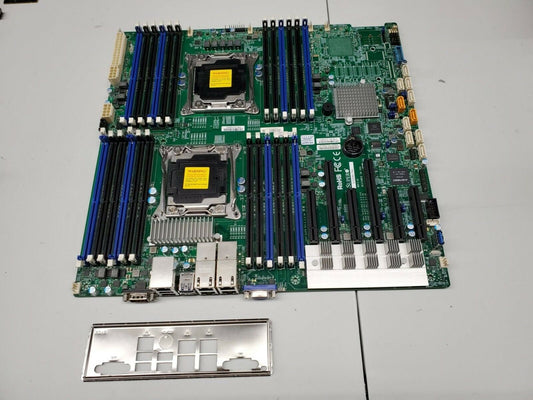 supermicro x10dri-t4+ top view with io plate