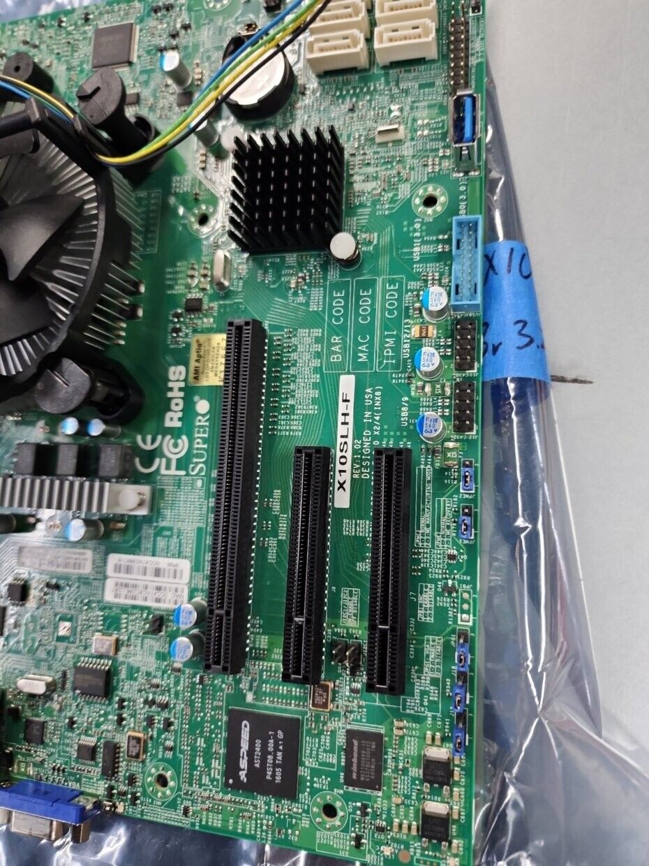 supermicro x10slh-f bundle pcie and sata ports and connector pins