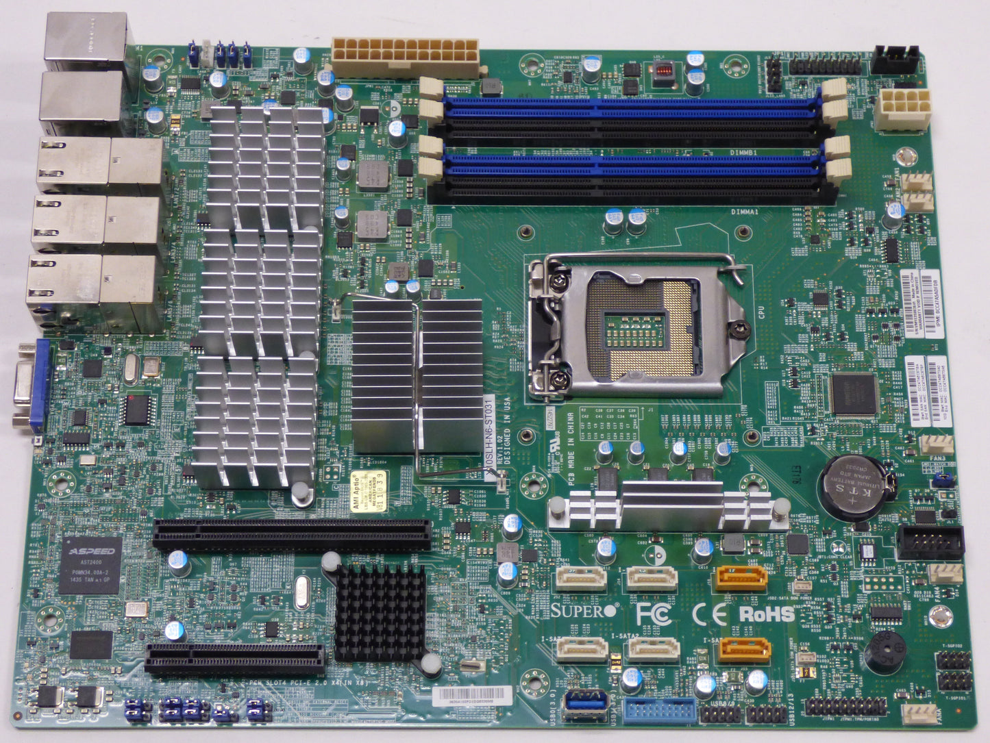 supermicro x10slh-n6-st031 top view