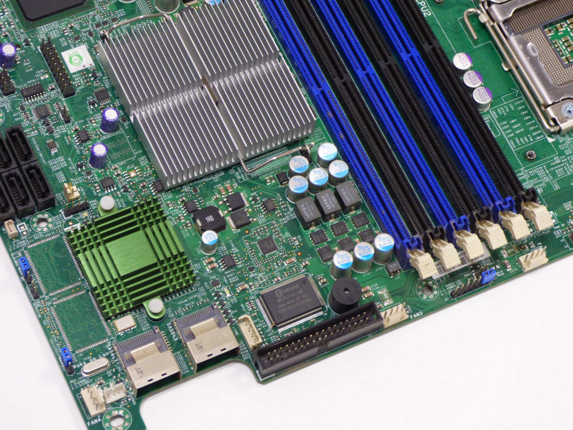 supermicro x8dt6-f-em09b sata, sas, and dimm ports and connector pins