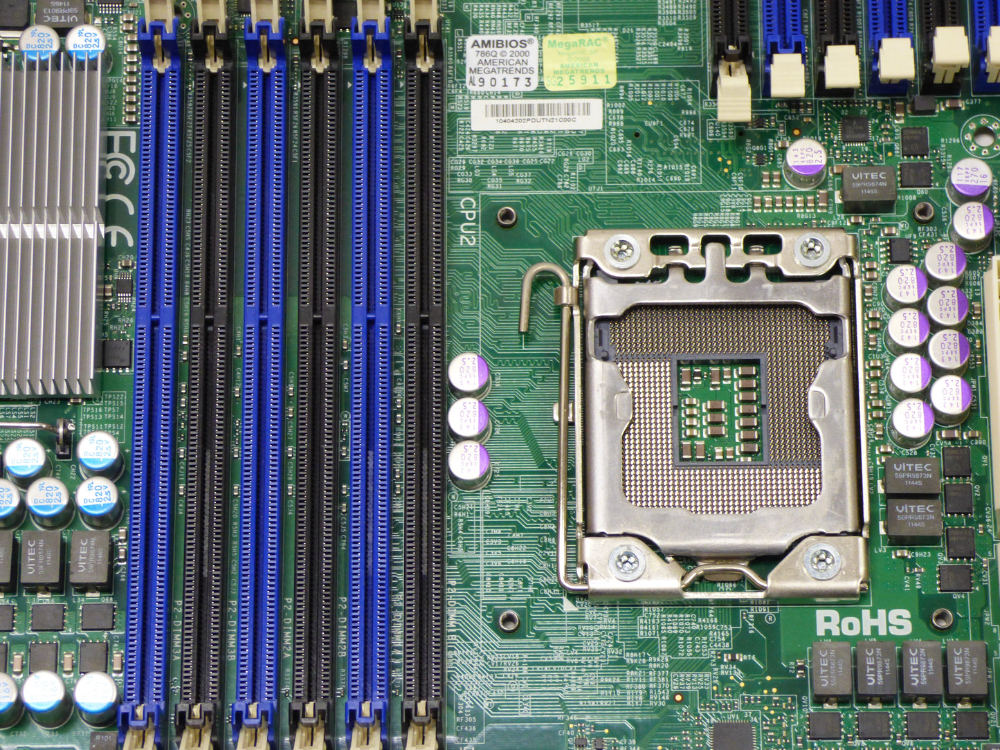 supermicro x8dte-f cpu 2 and dimm slots