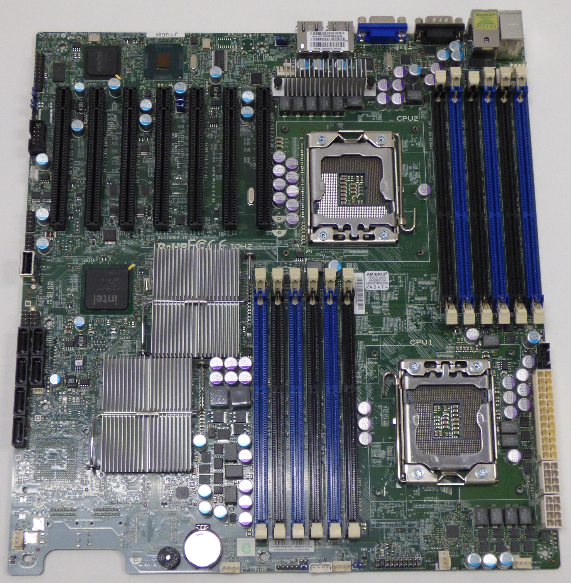 supermicro x8dth-if top view