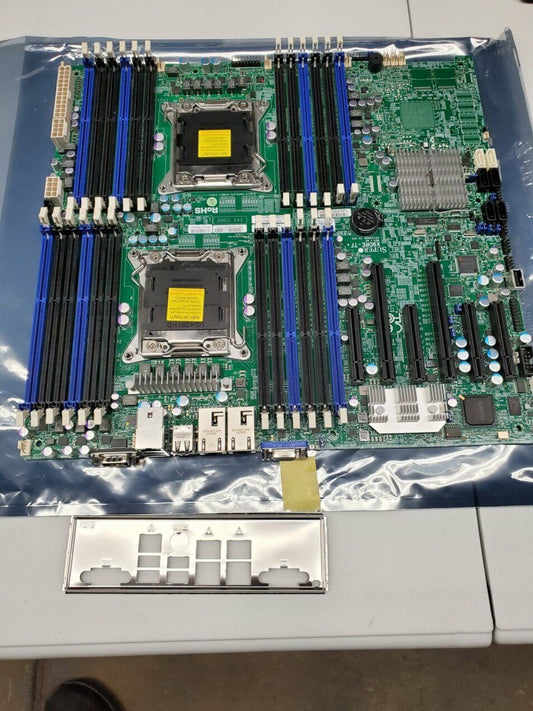 supermicro x9dre-tf+ top view and io plate