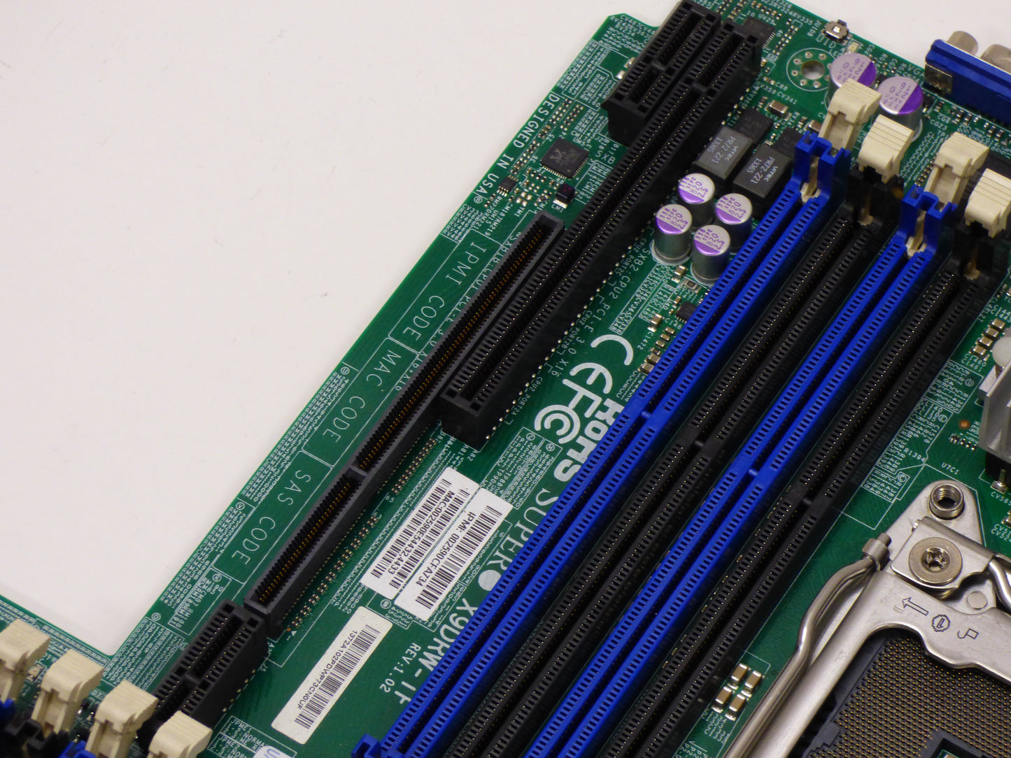 supermicro x9drw-if pcie and dimm slots